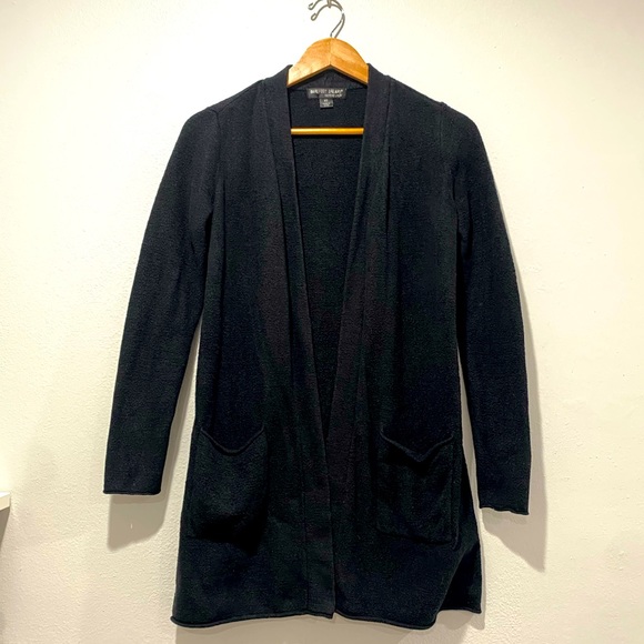 Barefoot Dreams CozyChic lite black open front cardigan - Picture 2 of 7